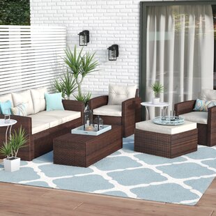 Barnett 6 2024 piece rattan sectional